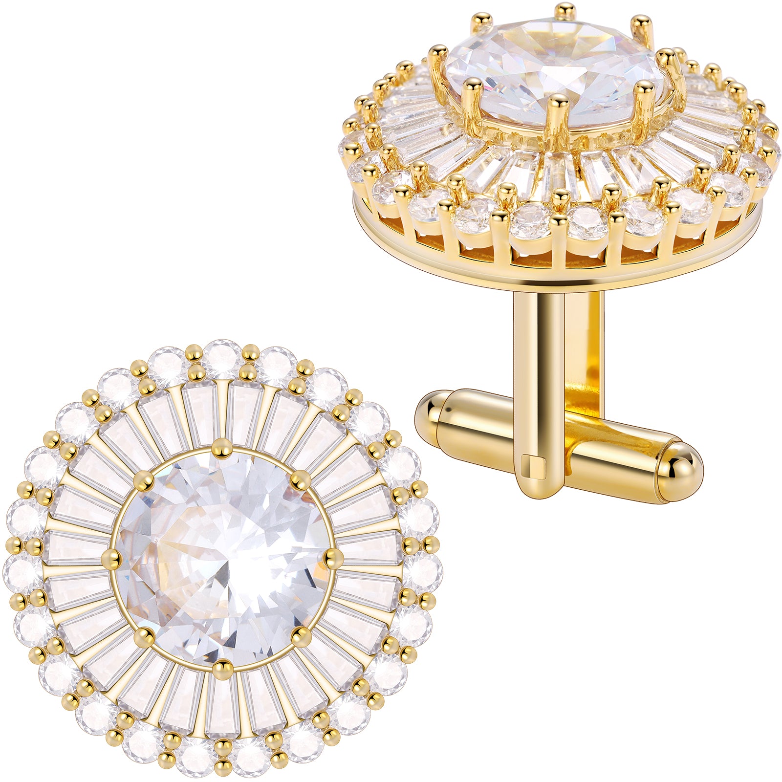 Luxury Crystal big cuff links mens,men's French shirt cufflinks