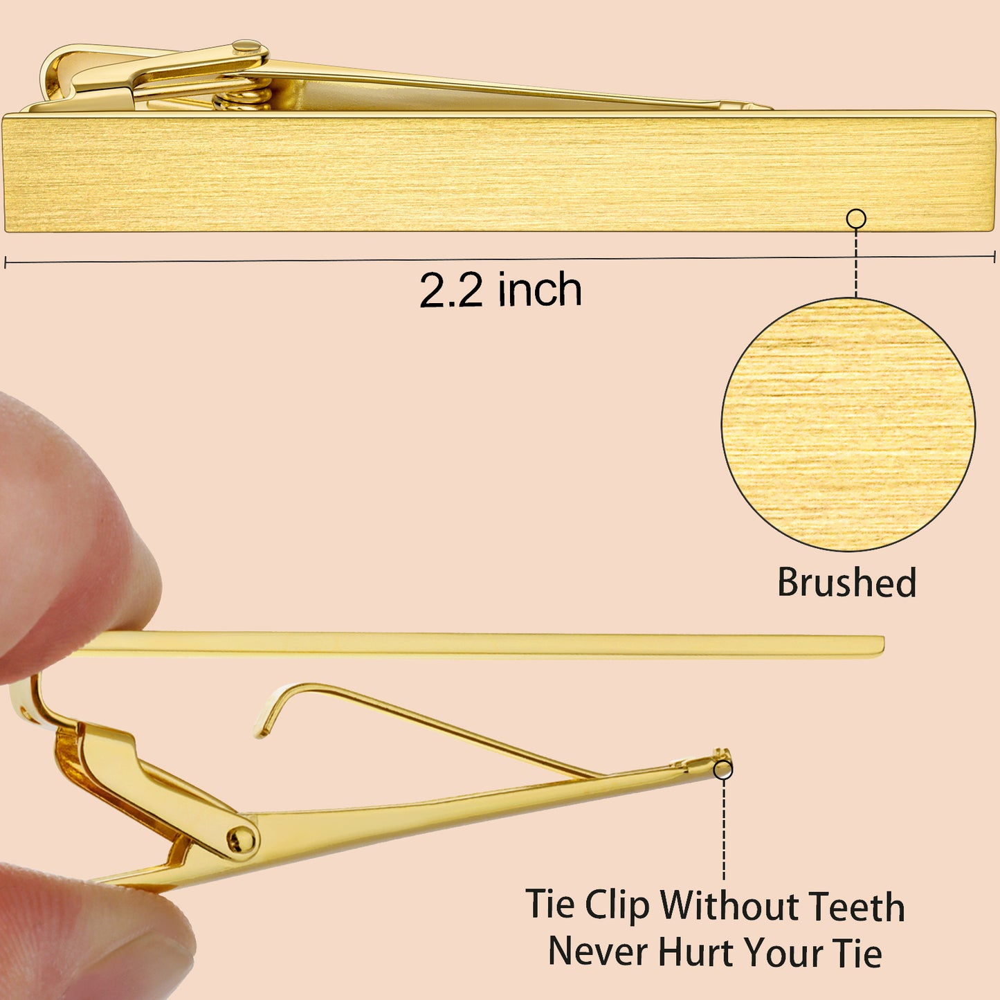 HAWSON 2.2 Inch Tie Clip Sets for Men