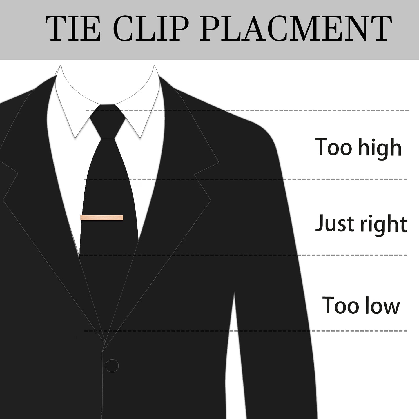 HAWSON 2.2 Inch Tie Clip Sets for Men
