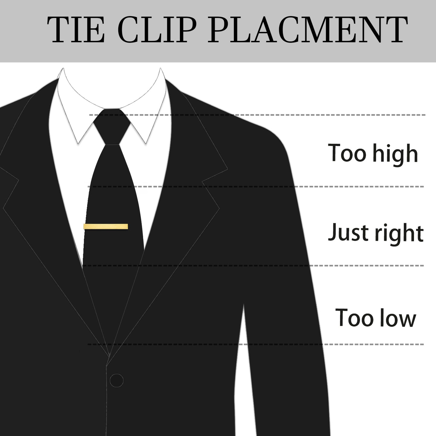 HAWSON 2.2 Inch Tie Clip Sets for Men