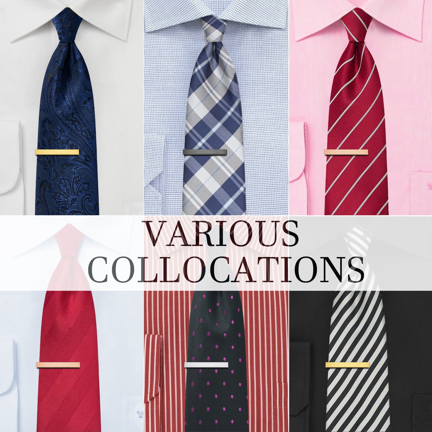 HAWSON 2.2 Inch Tie Clip Sets for Men