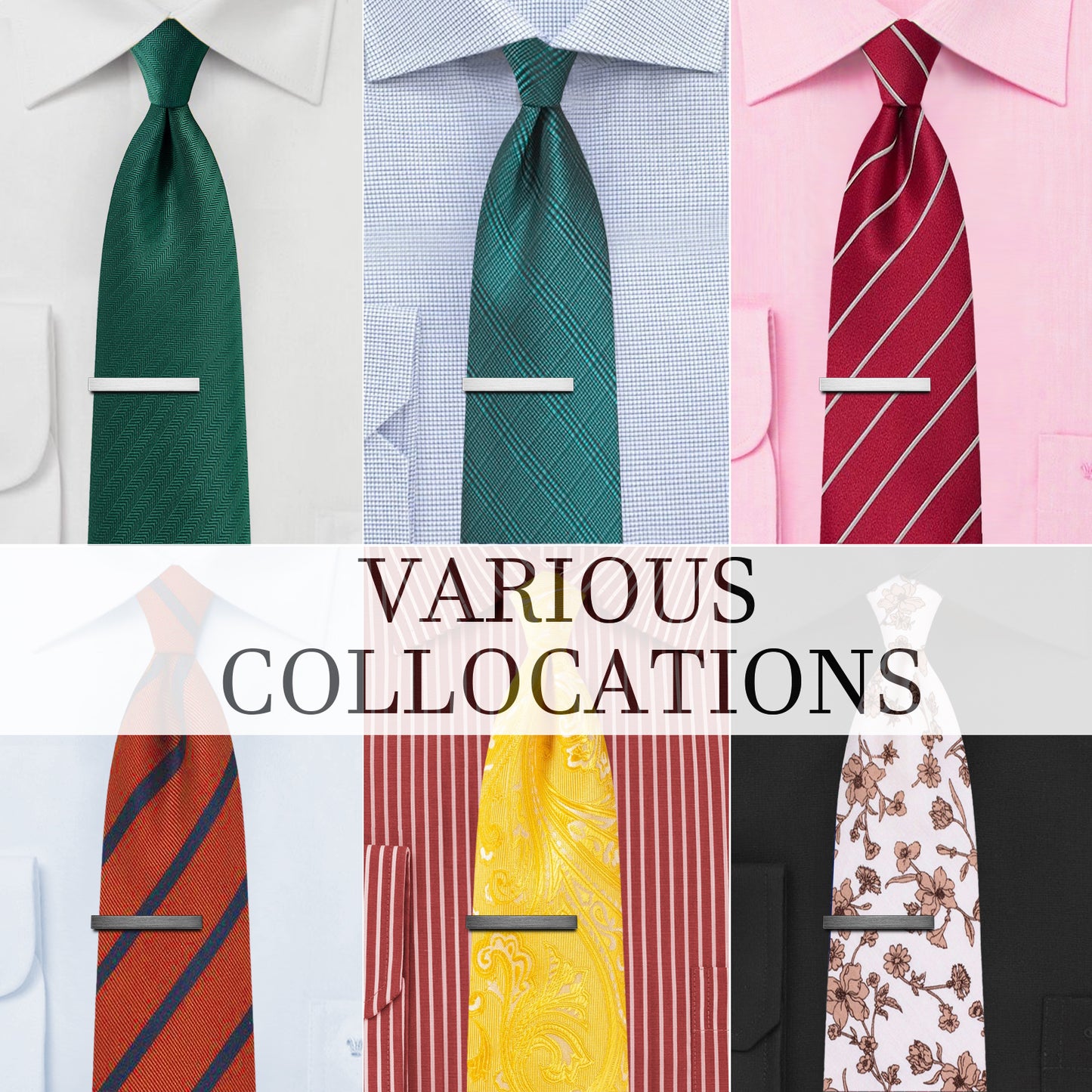 HAWSON 2.2 Inch Tie Clip Sets for Men