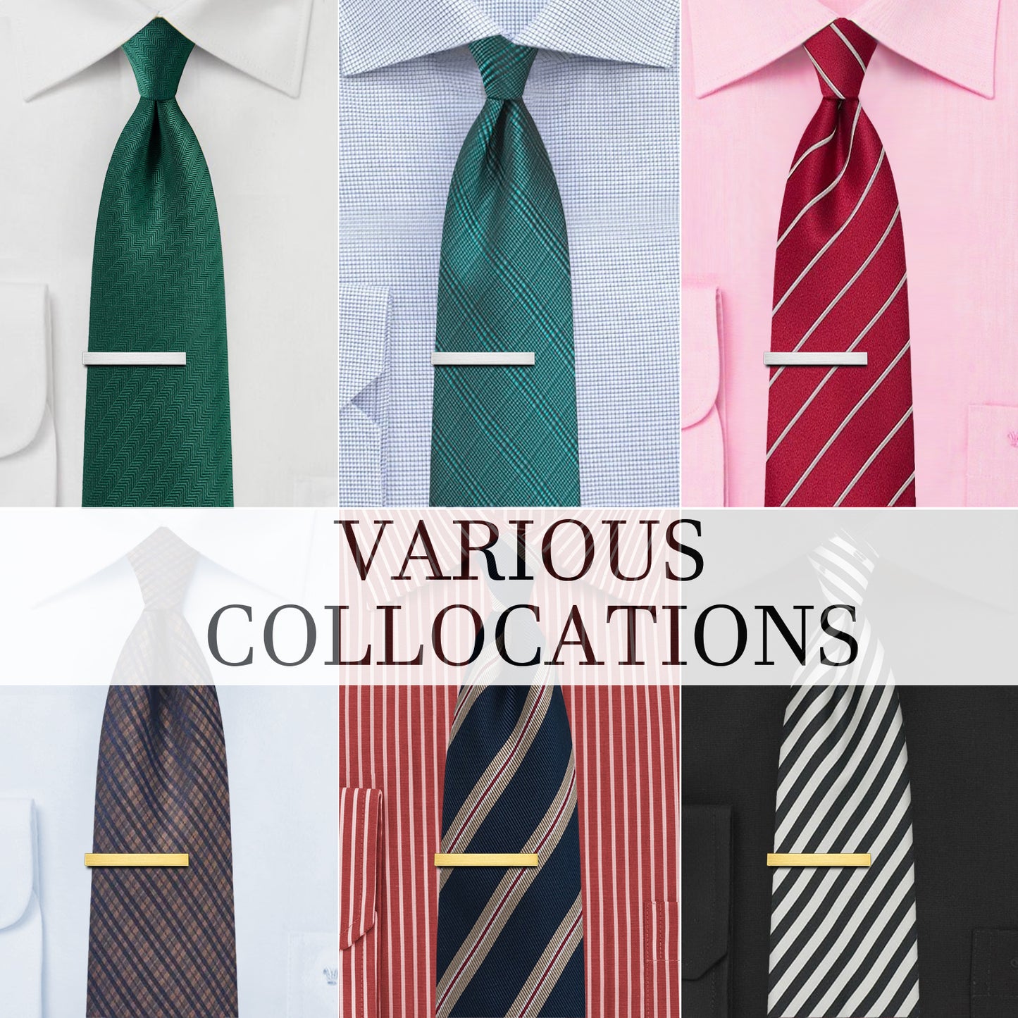 HAWSON 2.2 Inch Tie Clip Sets for Men