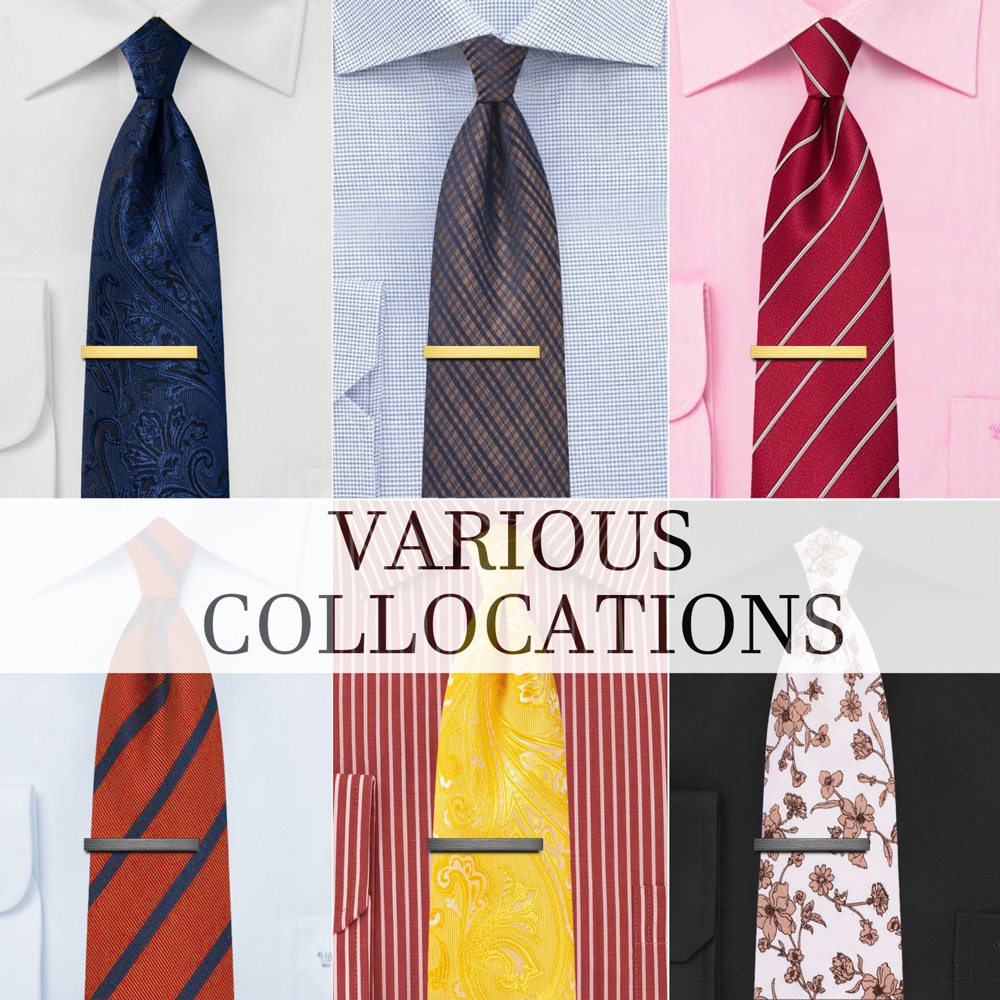 HAWSON 2.5 Inch Tie Clip Sets for Men