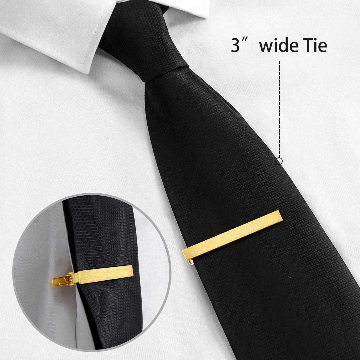 HAWSON 2.2 Inch Tie Clip Sets for Men