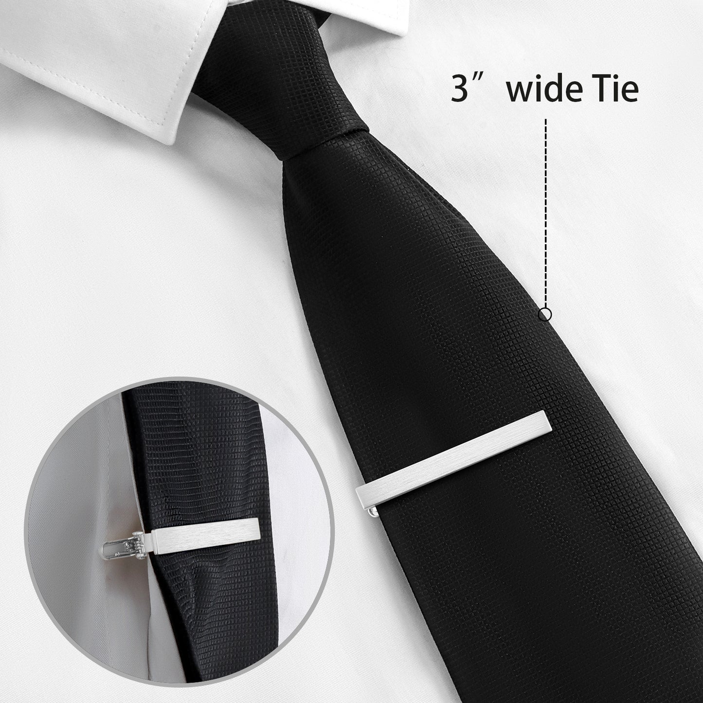 HAWSON 2.2 Inch Tie Clip Sets for Men