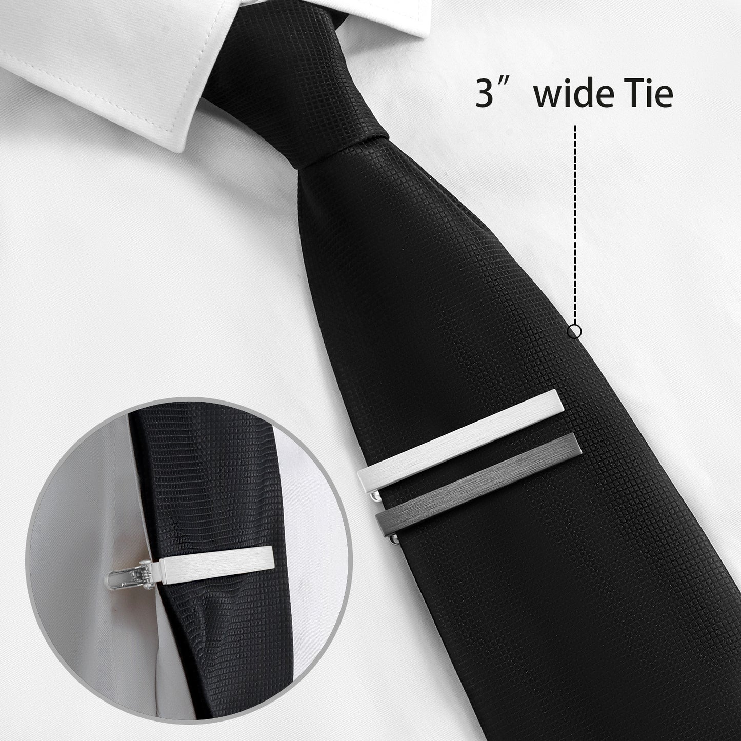 HAWSON 2.2 Inch Tie Clip Sets for Men