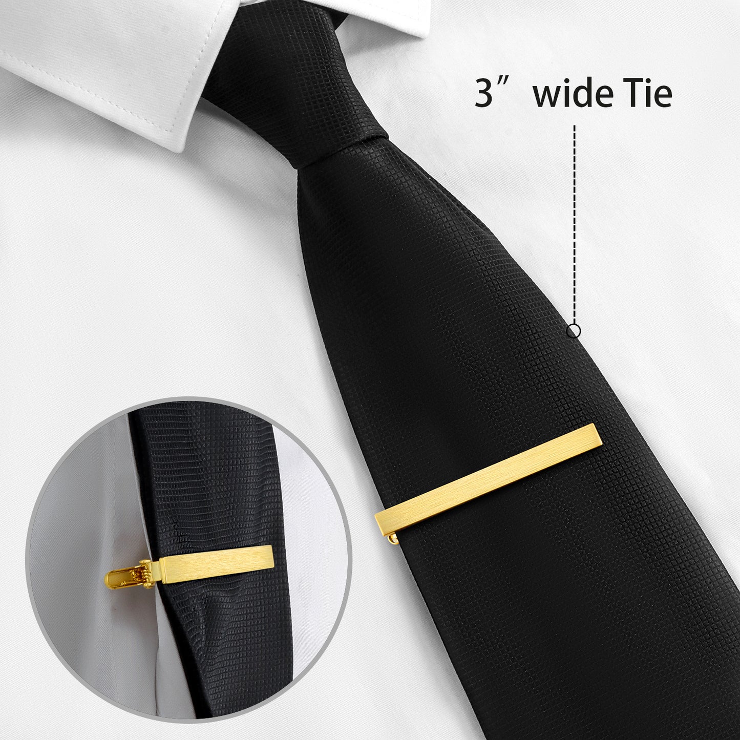 HAWSON 2.5 Inch Tie Clip Sets for Men
