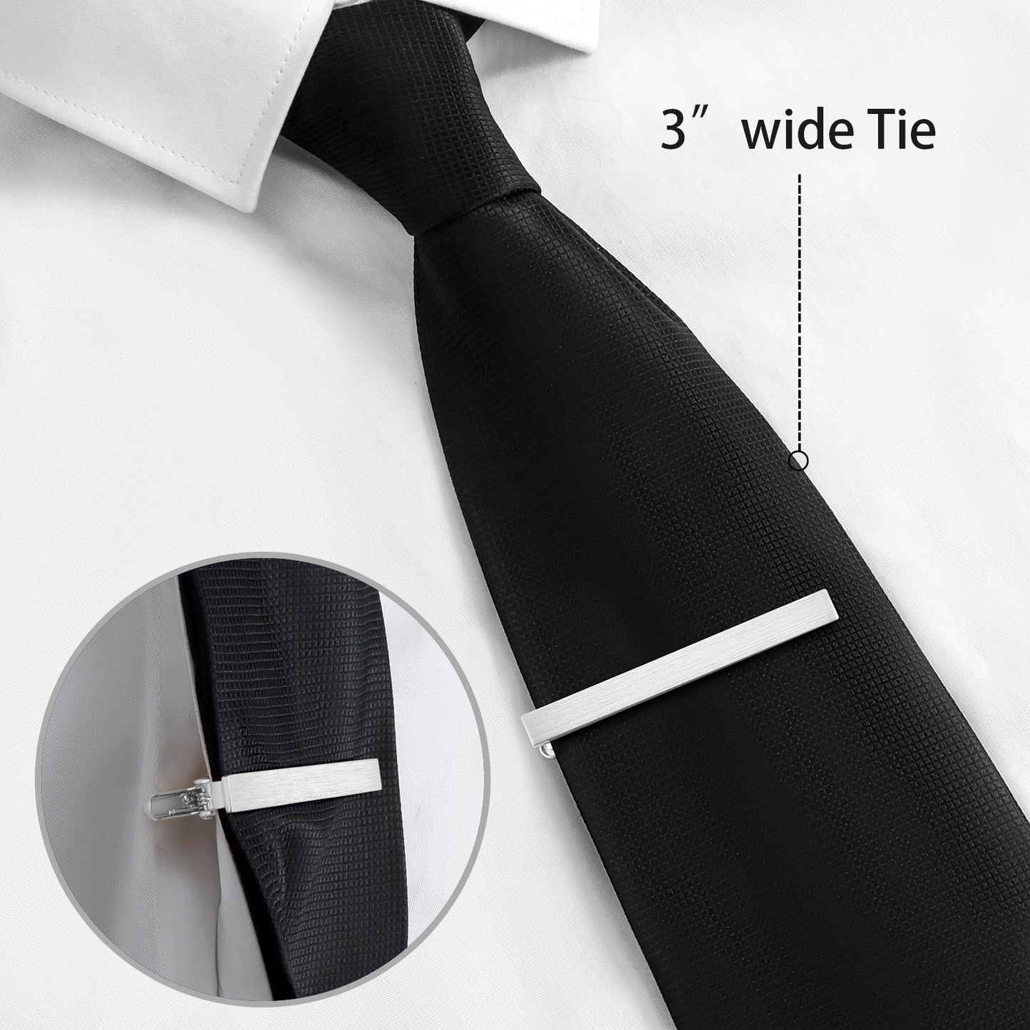 HAWSON 2.5 Inch Tie Clip Sets for Men