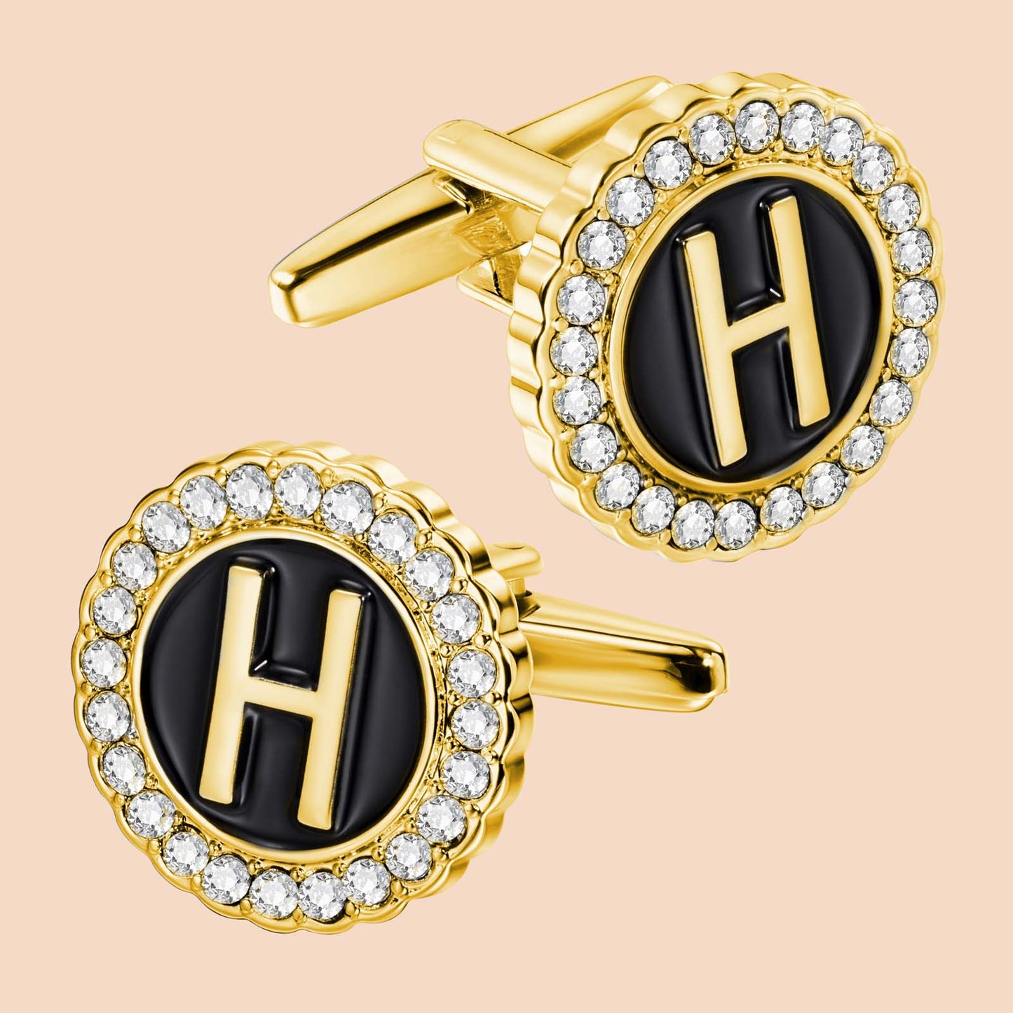 Gemelos con inicial en tono dorado de HAWSON para hombre