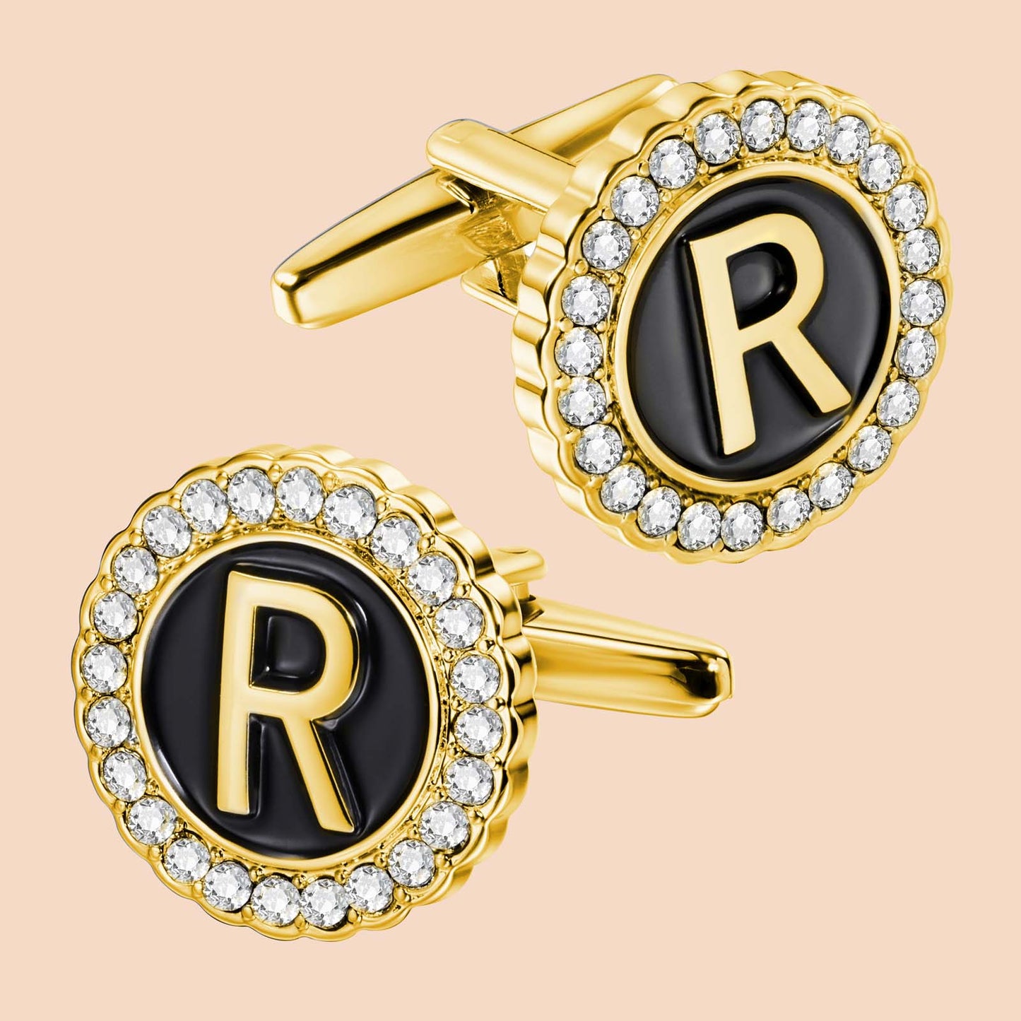 Gemelos con inicial en tono dorado de HAWSON para hombre