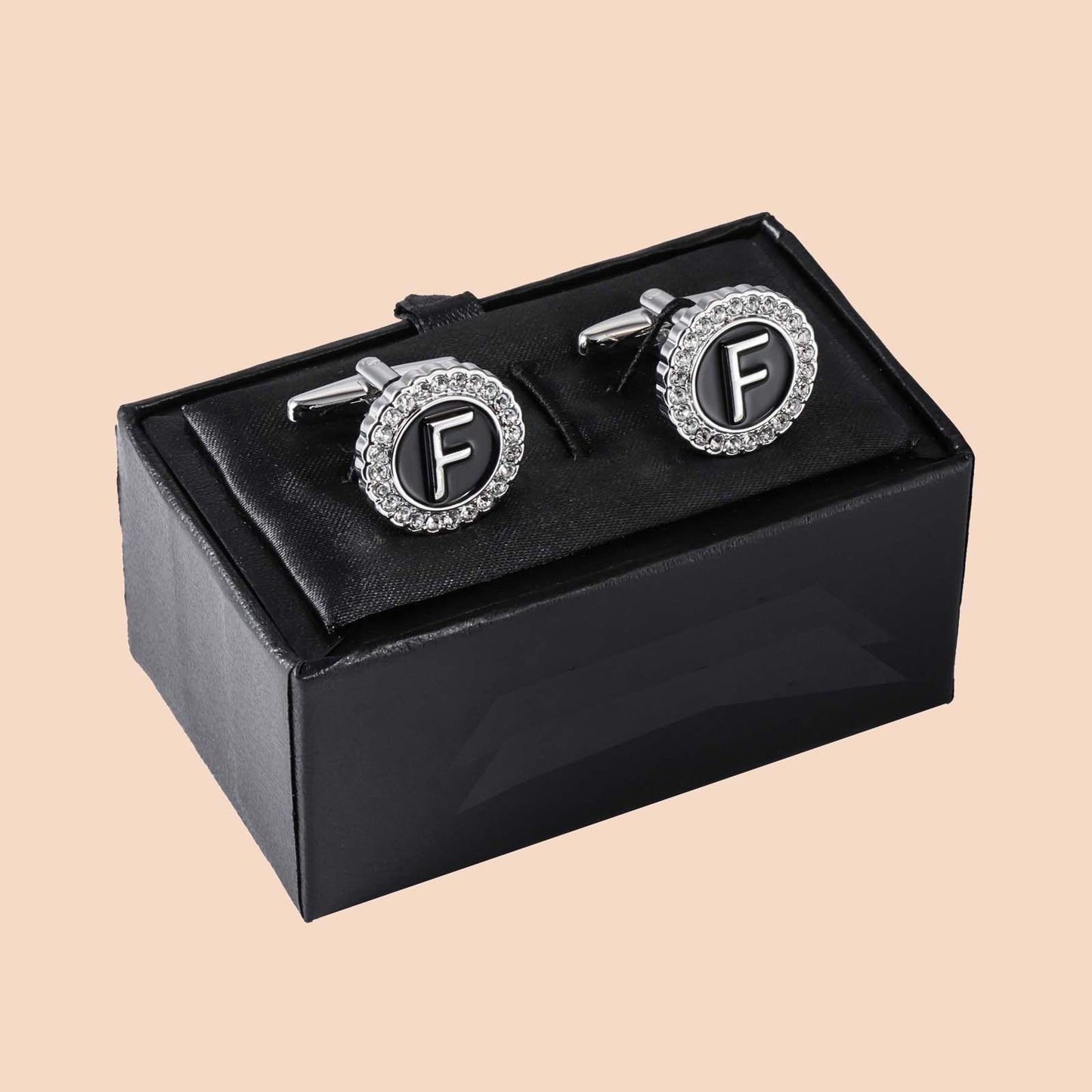 Gemelos con inicial en tono plateado HAWSON para hombre
