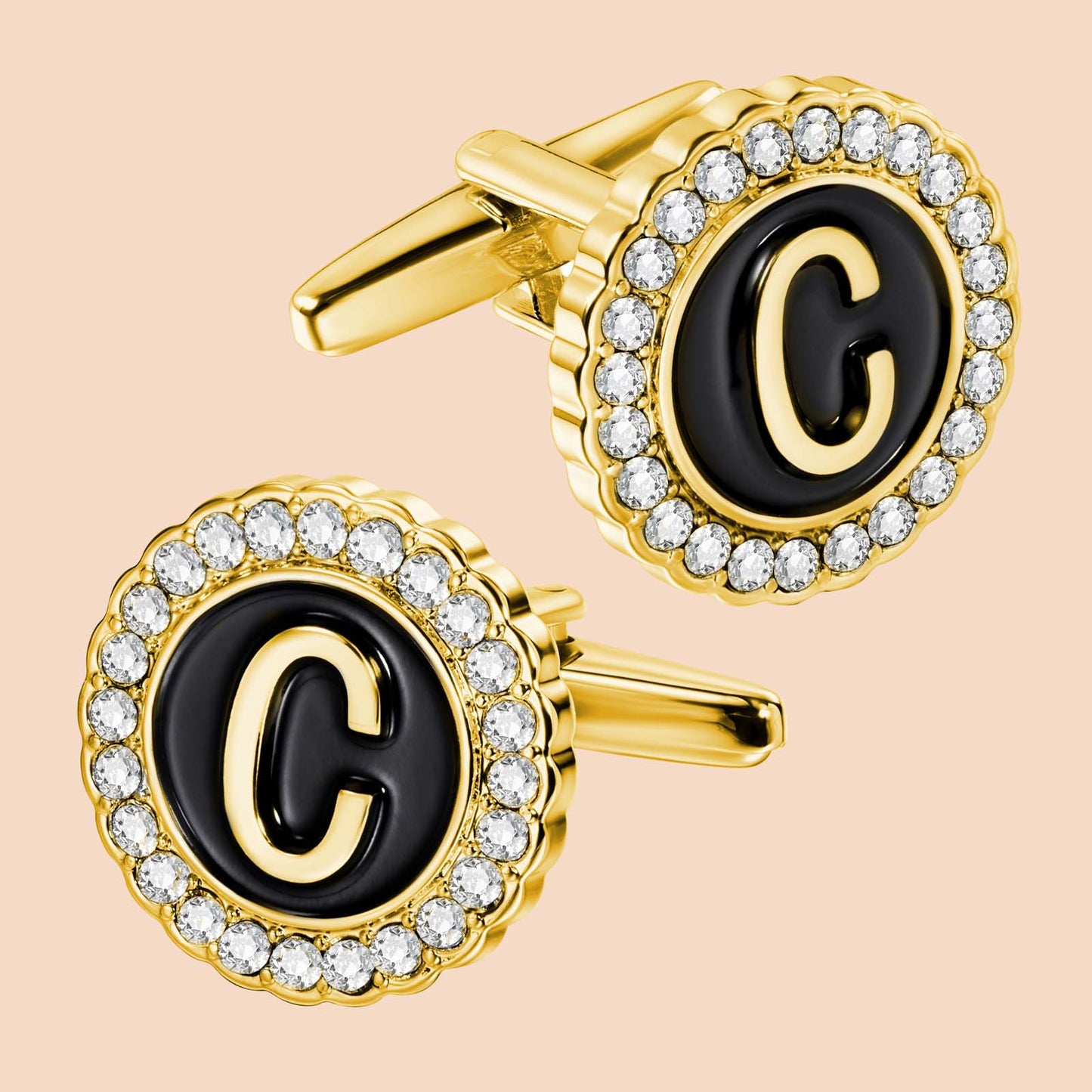 Gemelos con inicial en tono dorado de HAWSON para hombre
