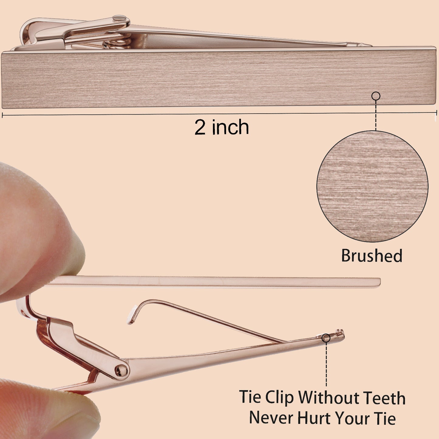 Juegos de pinzas para corbata HAWSON de 2 pulgadas para hombres