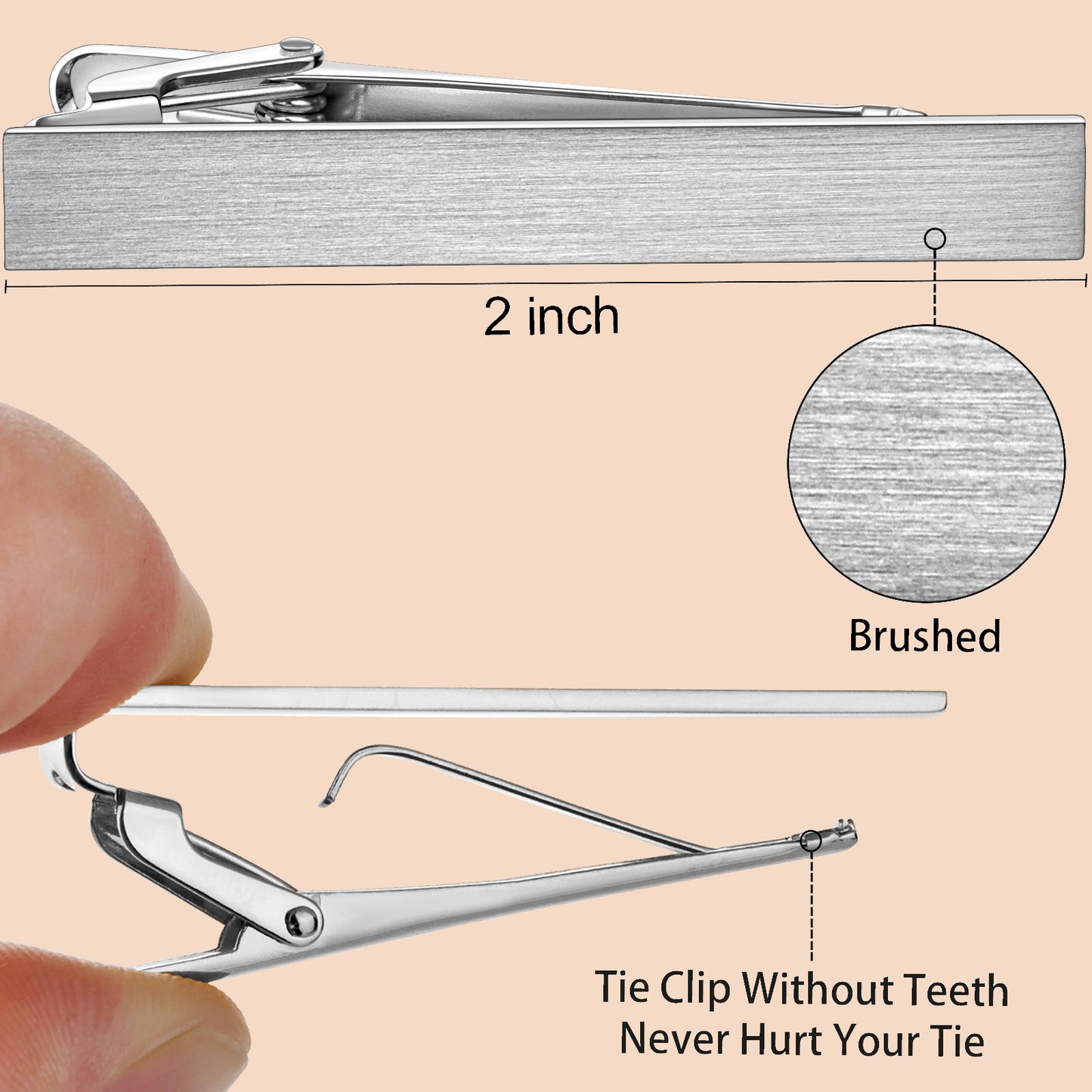 Juegos de pinzas para corbata HAWSON de 2 pulgadas para hombres