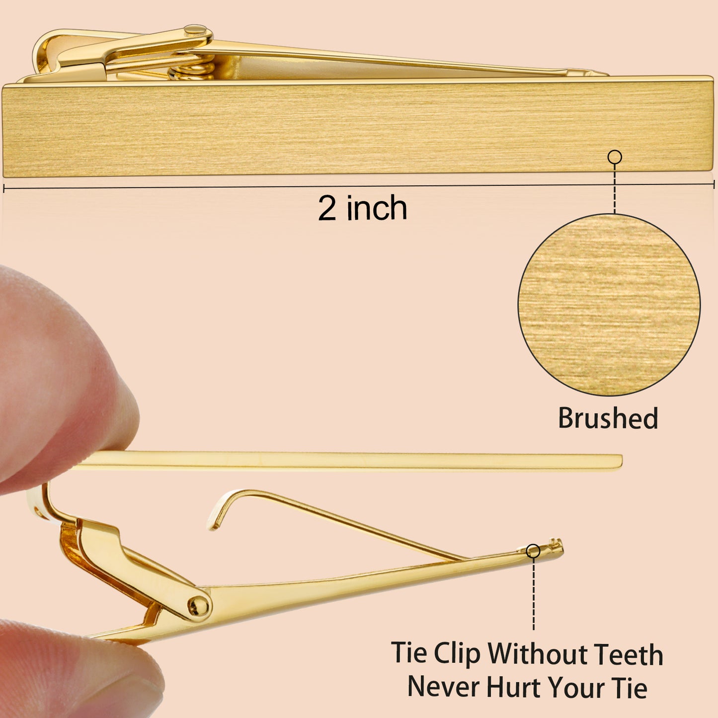 Juegos de pinzas para corbata HAWSON de 2 pulgadas para hombres
