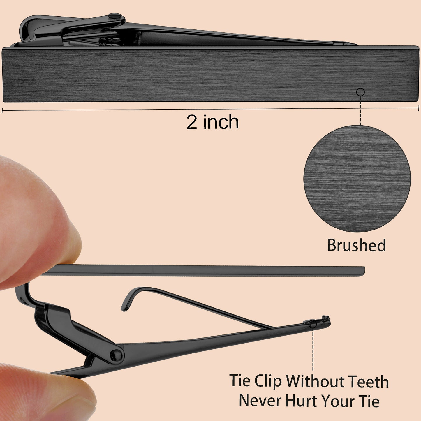 Juegos de pinzas para corbata HAWSON de 2 pulgadas para hombres