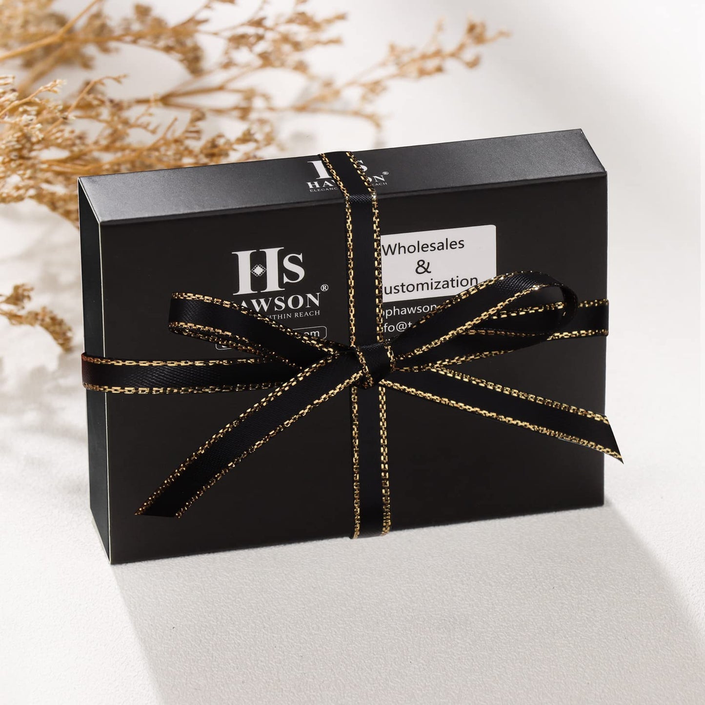 HAWSON Initial Button Cover Cufflinks for Men