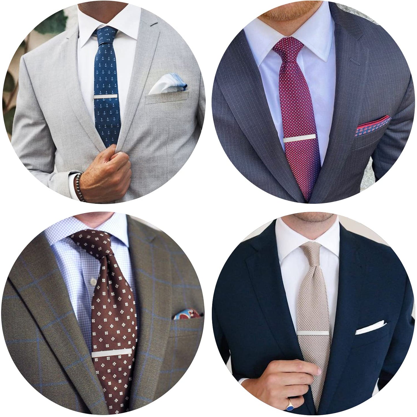 Juegos de pinzas para corbata HAWSON de 2 pulgadas para hombres