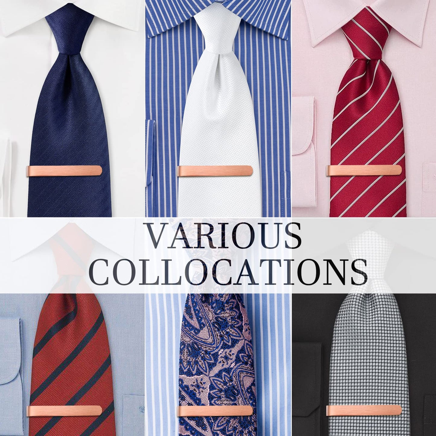 Juegos de pinzas para corbata HAWSON de 2 pulgadas para hombres