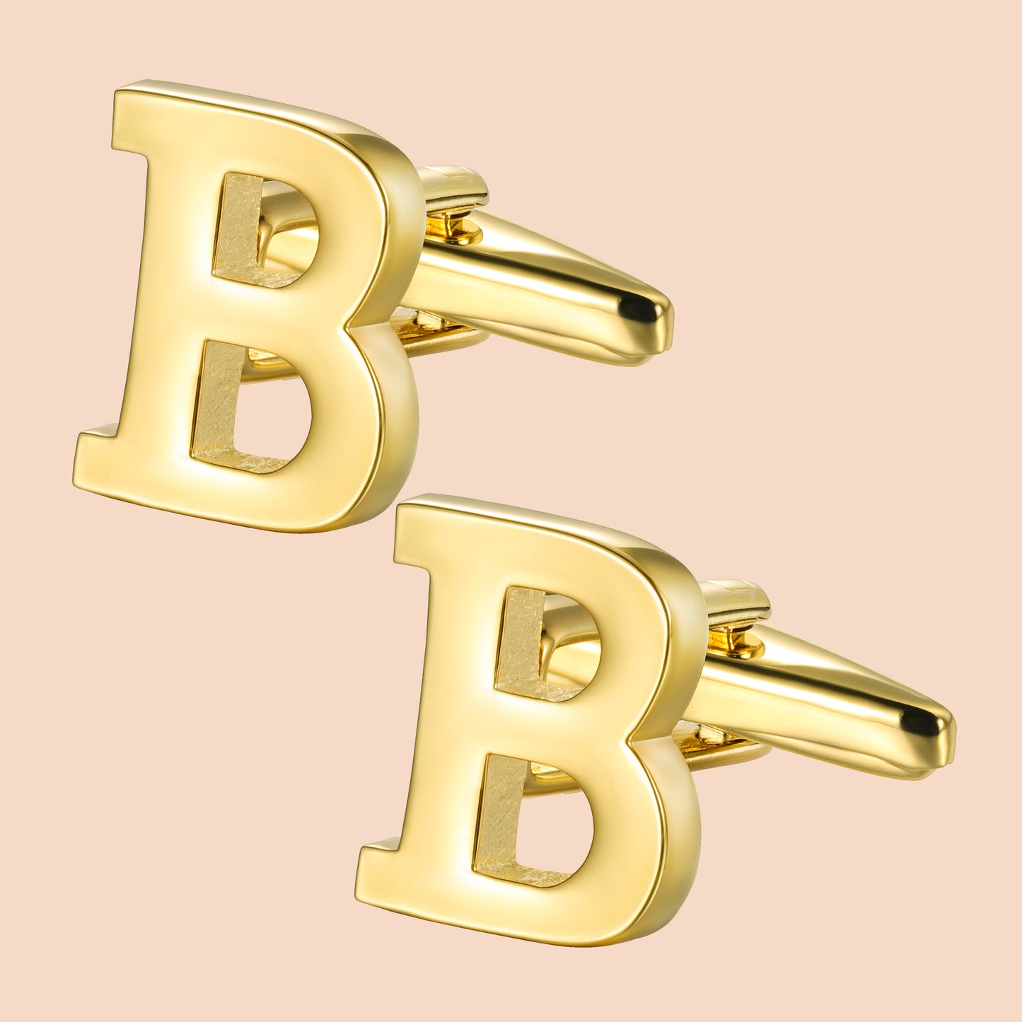 HAWSON Gold Tone Initial Cufflinks for Men