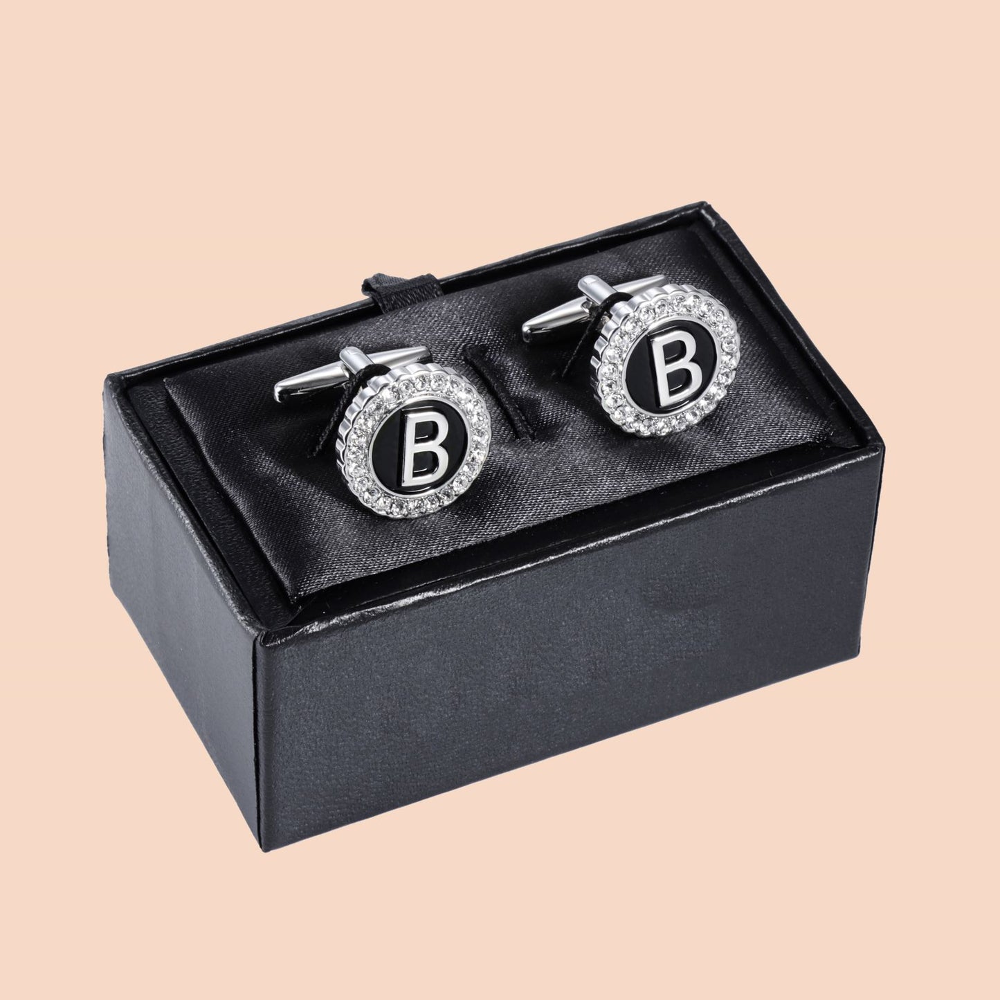 Gemelos con inicial en tono plateado HAWSON para hombre