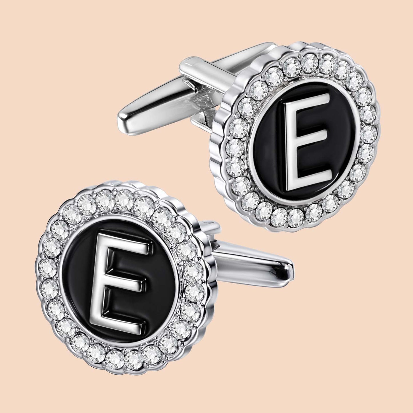 Gemelos con inicial en tono plateado HAWSON para hombre
