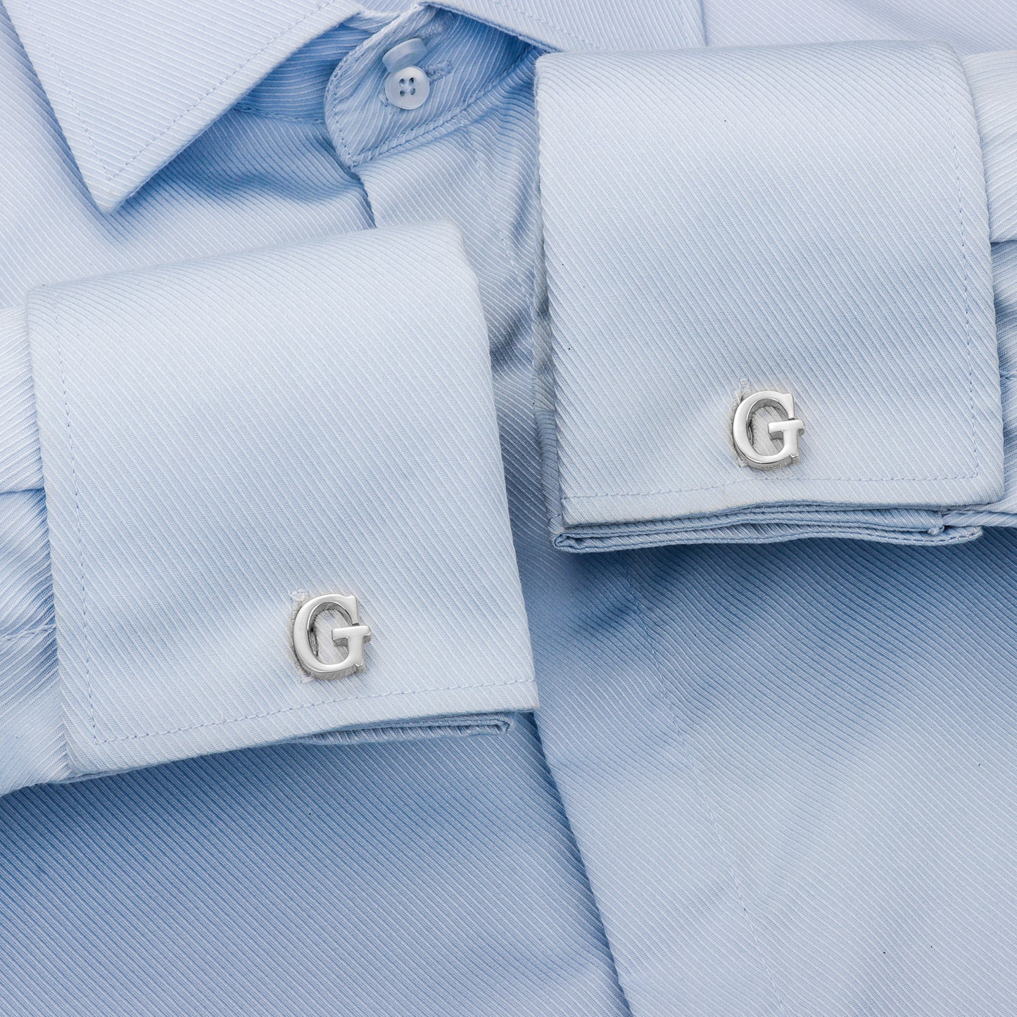 HAWSON Siver Tone Initial Cufflinks for Men