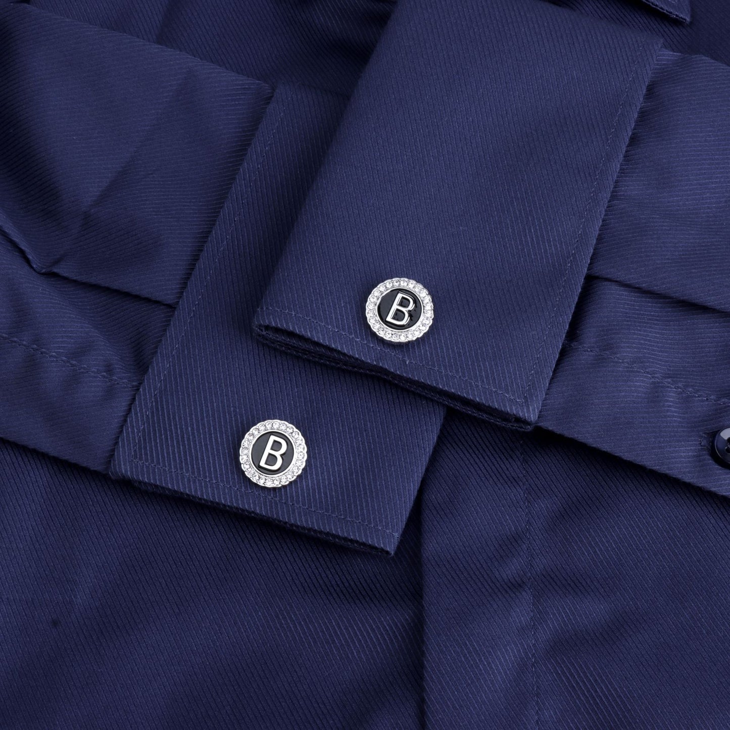 Gemelos con inicial en tono plateado HAWSON para hombre