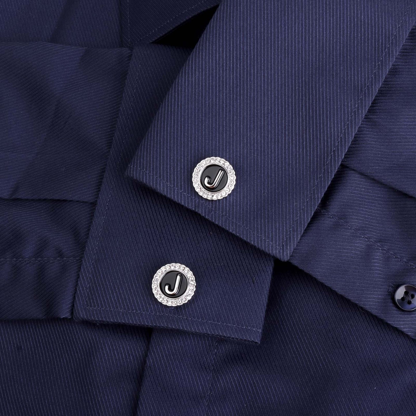 Gemelos con inicial en tono plateado HAWSON para hombre