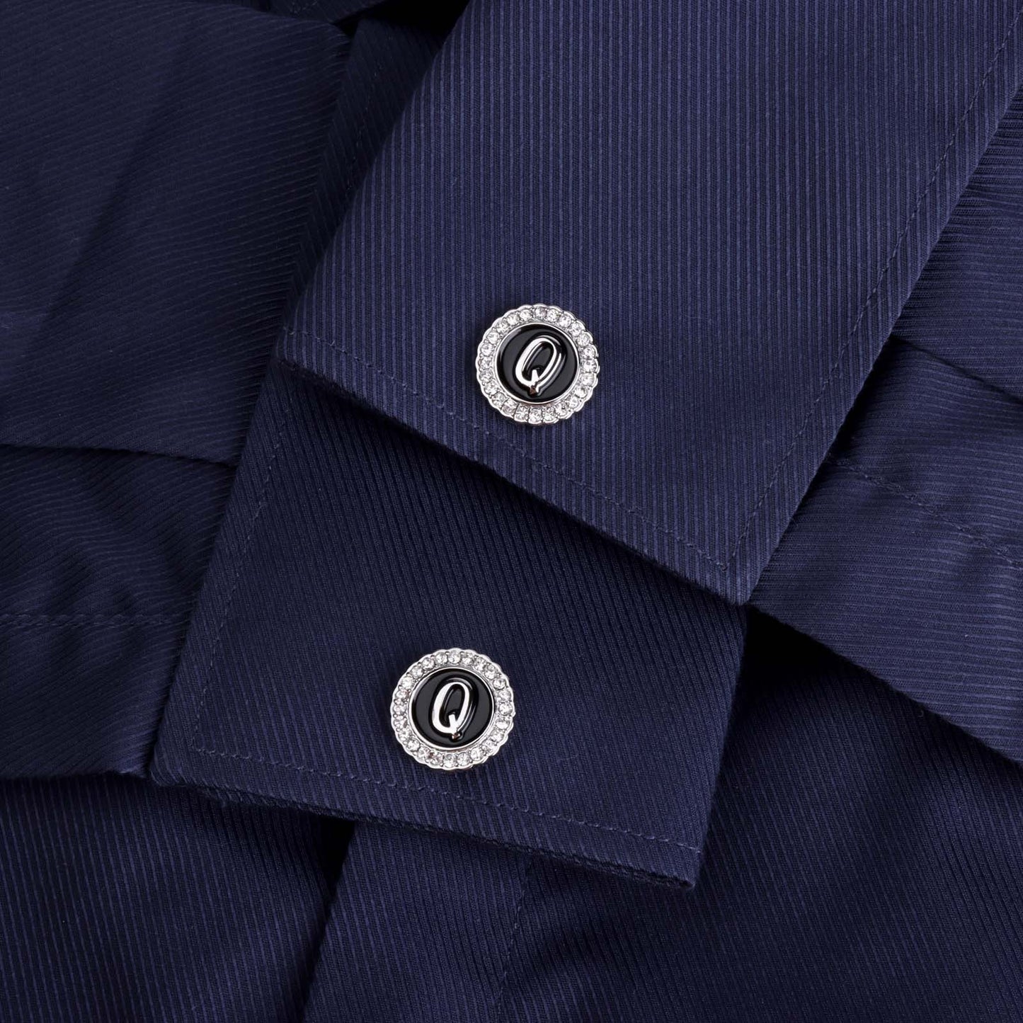 Gemelos con inicial en tono plateado HAWSON para hombre