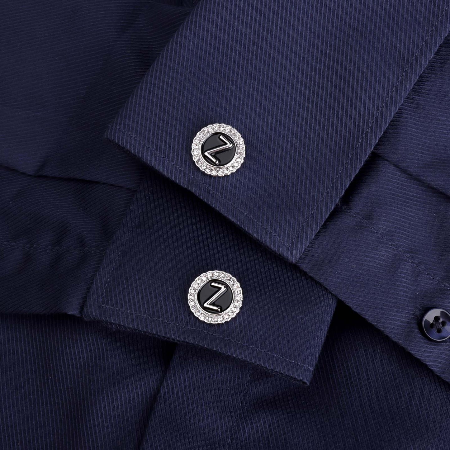 Gemelos con inicial en tono plateado HAWSON para hombre