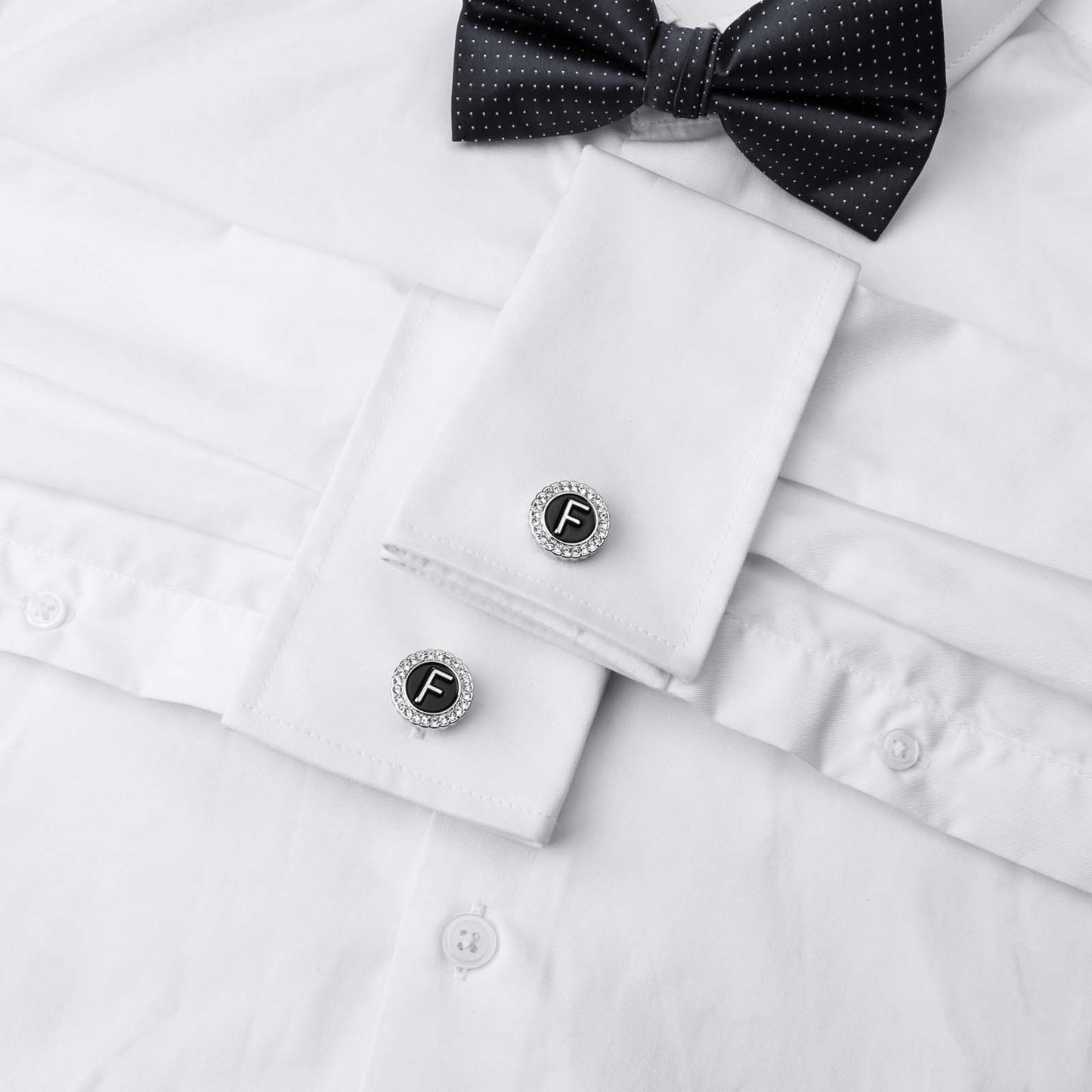 Gemelos con inicial en tono plateado HAWSON para hombre