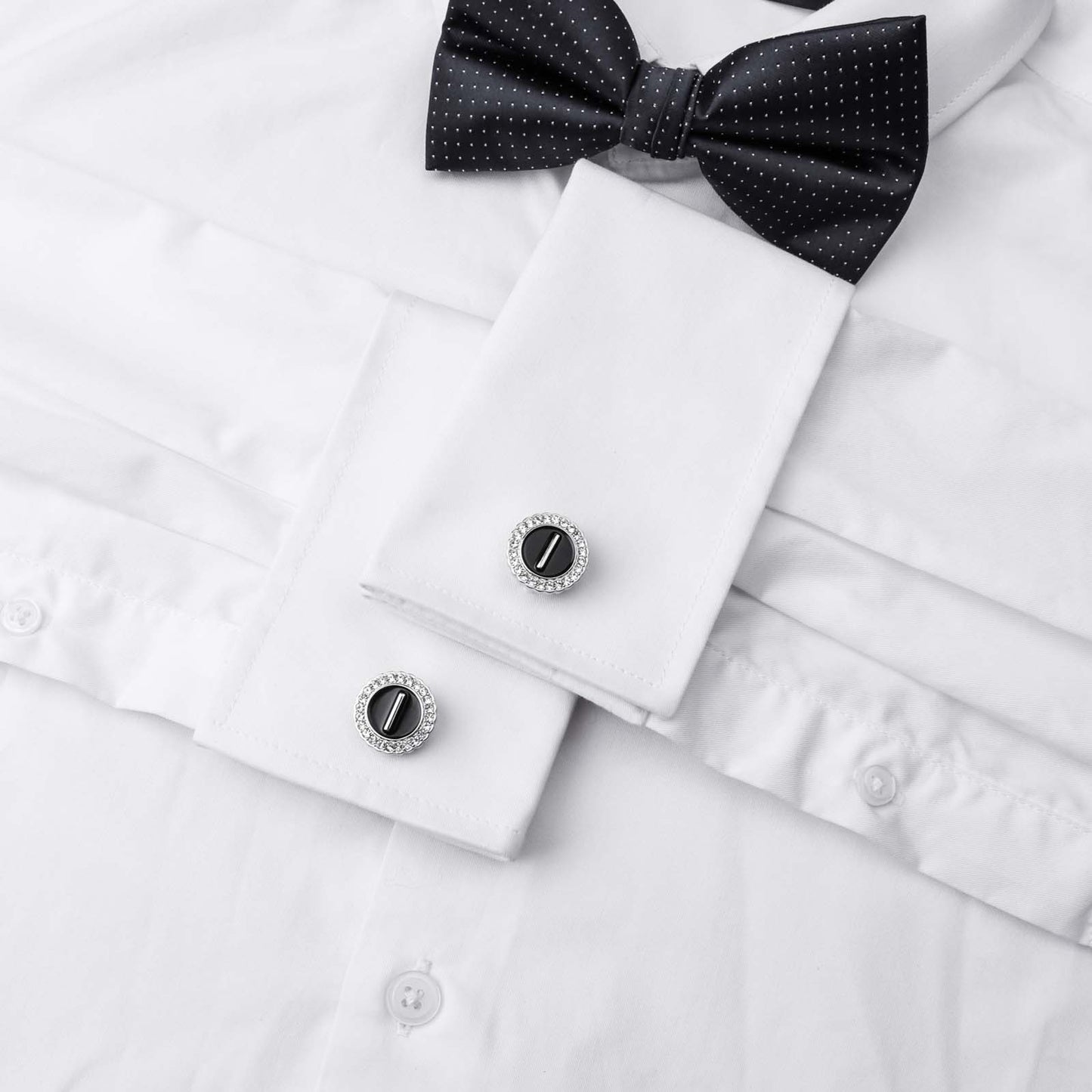 Gemelos con inicial en tono plateado HAWSON para hombre