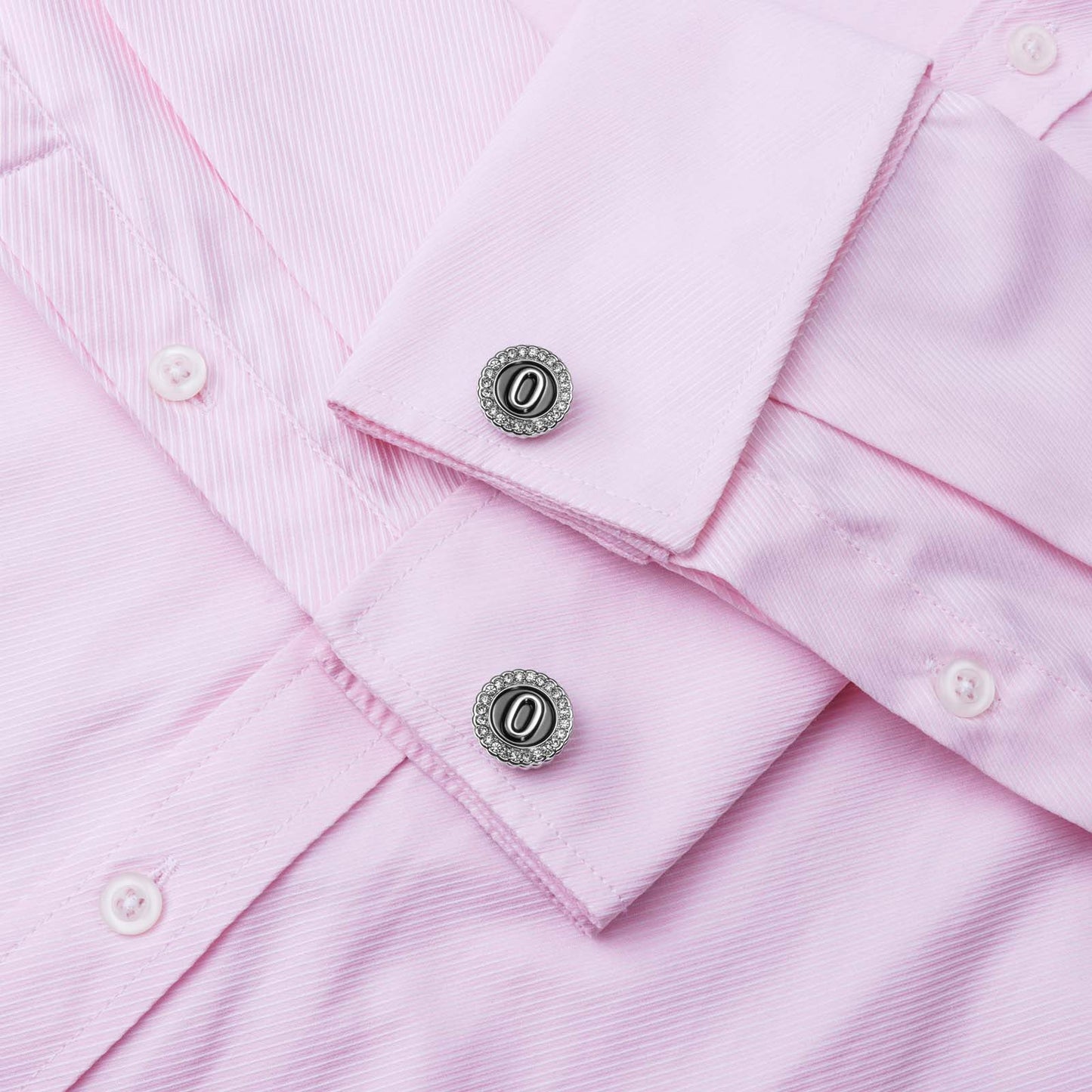 Gemelos con inicial en tono plateado HAWSON para hombre