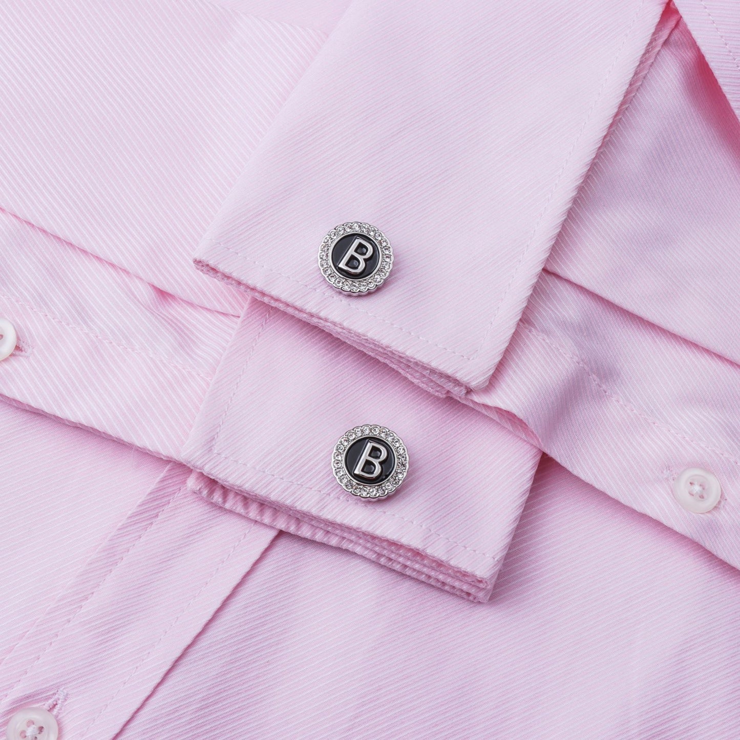 Gemelos con inicial en tono plateado HAWSON para hombre