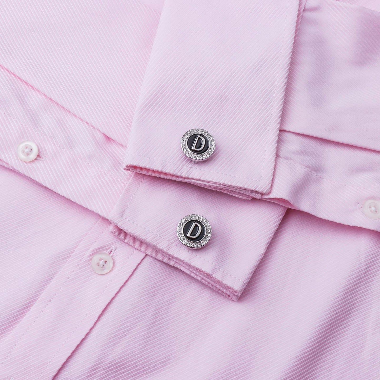 Gemelos con inicial en tono plateado HAWSON para hombre