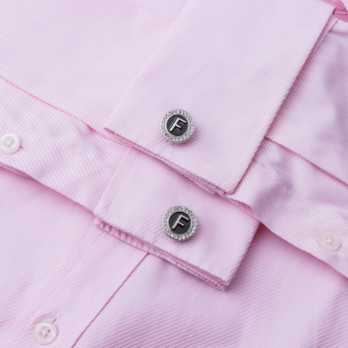 Gemelos con inicial en tono plateado HAWSON para hombre