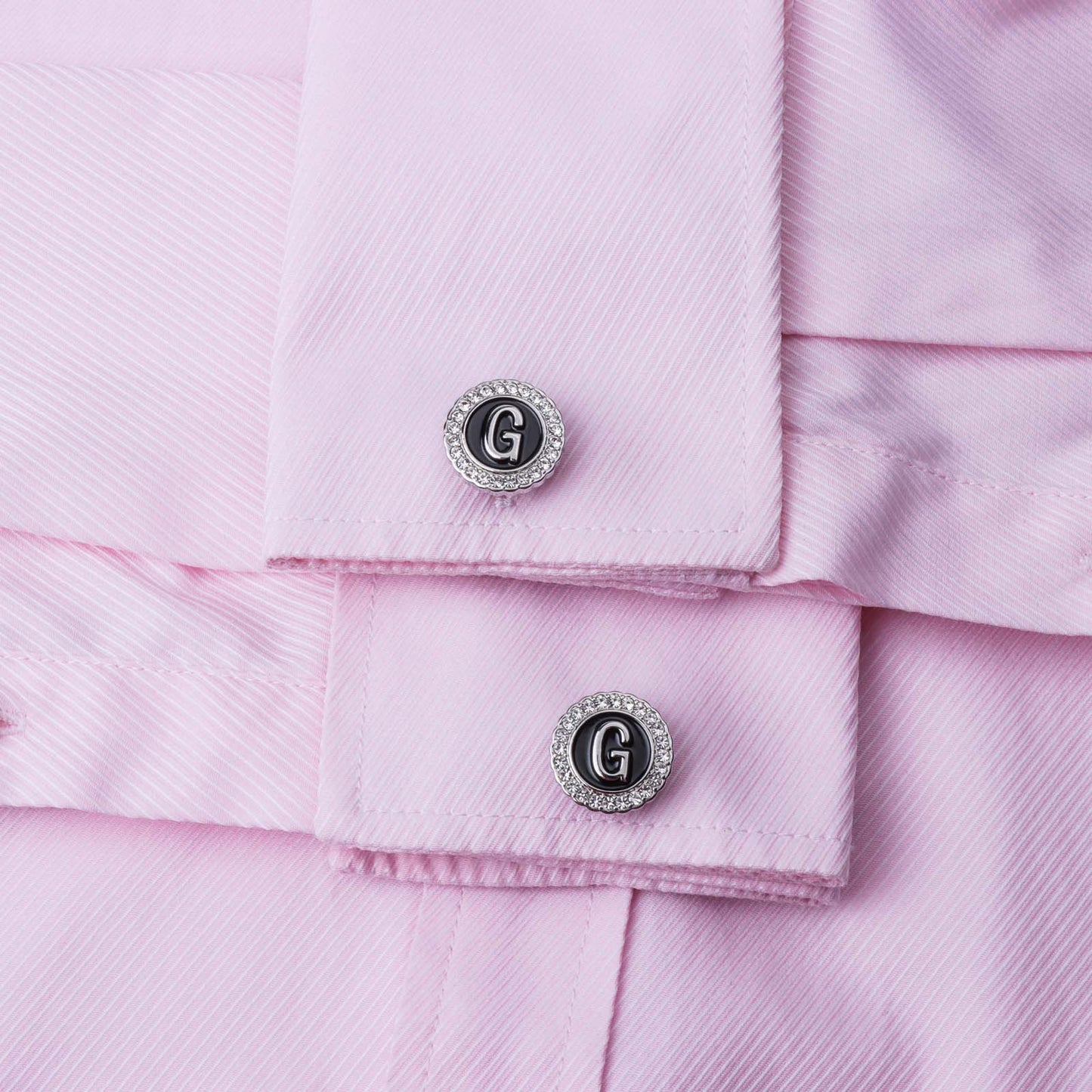 Gemelos con inicial en tono plateado HAWSON para hombre
