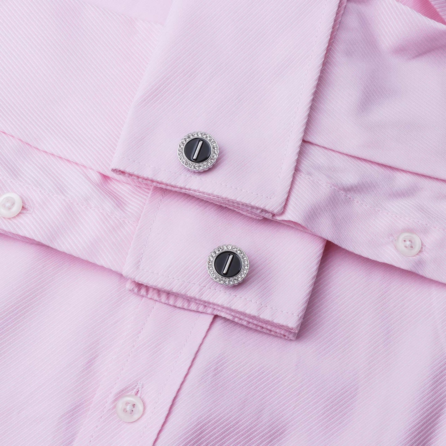 Gemelos con inicial en tono plateado HAWSON para hombre