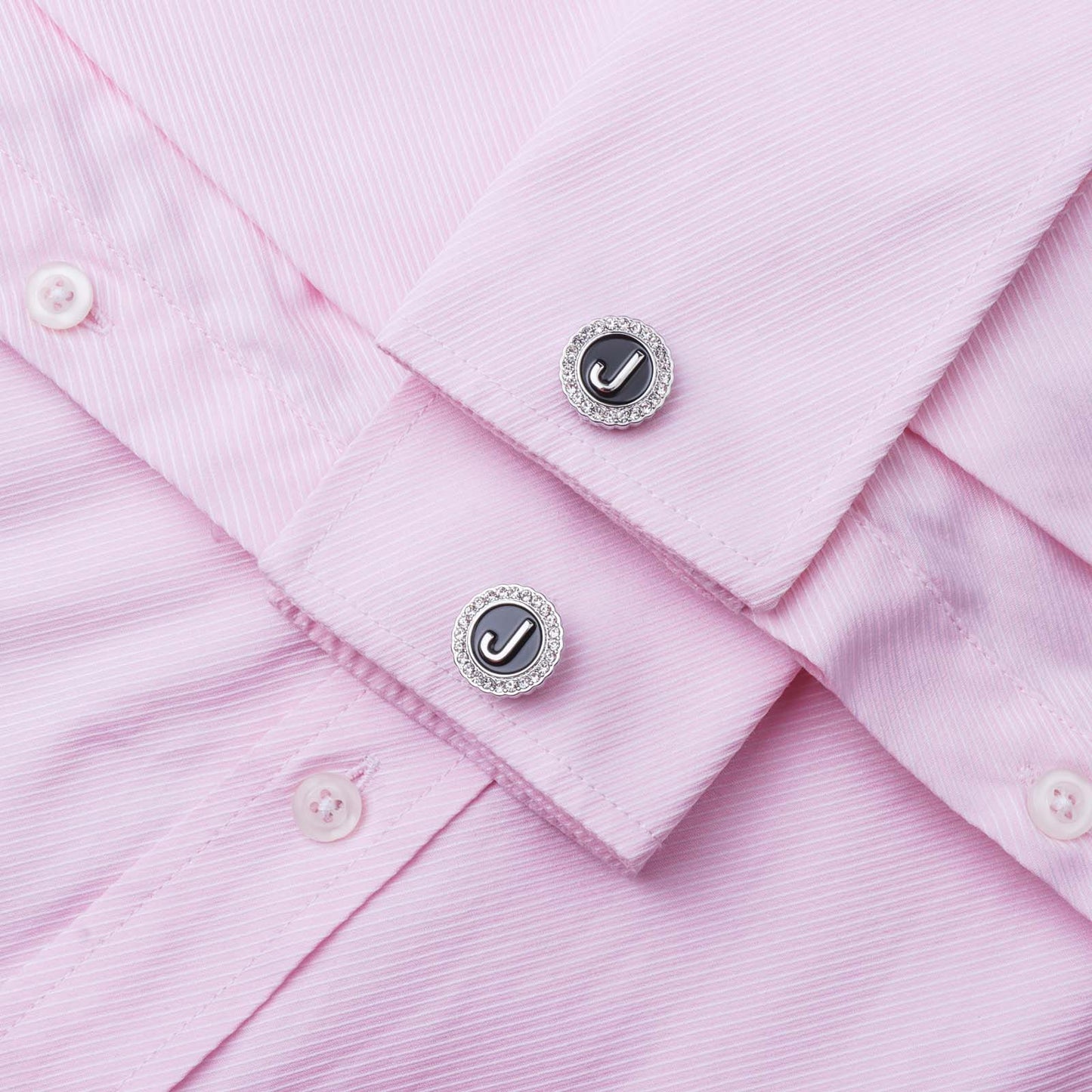 Gemelos con inicial en tono plateado HAWSON para hombre
