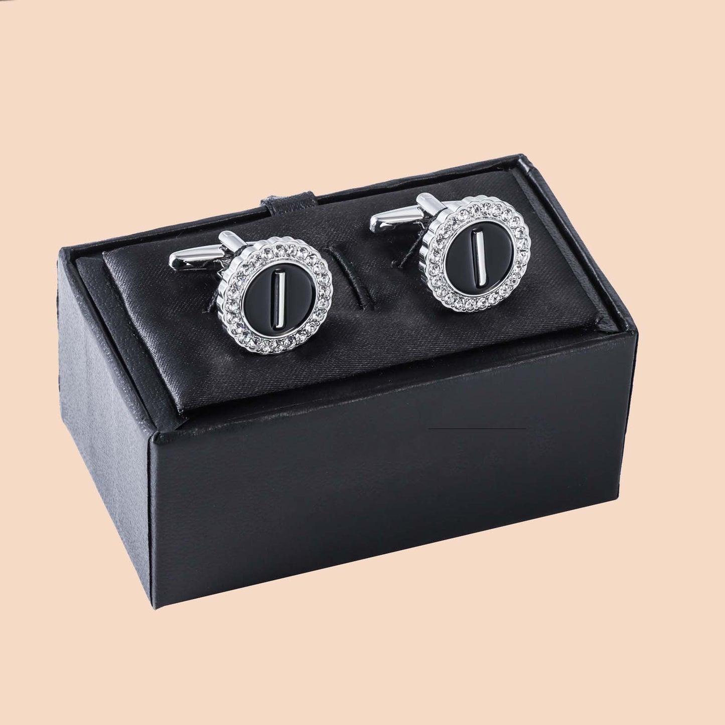 Gemelos con inicial en tono plateado HAWSON para hombre