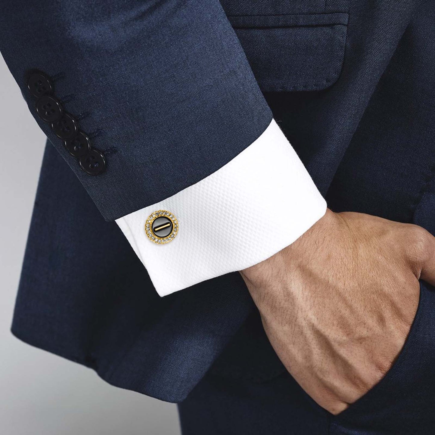 Gemelos con inicial en tono dorado de HAWSON para hombre