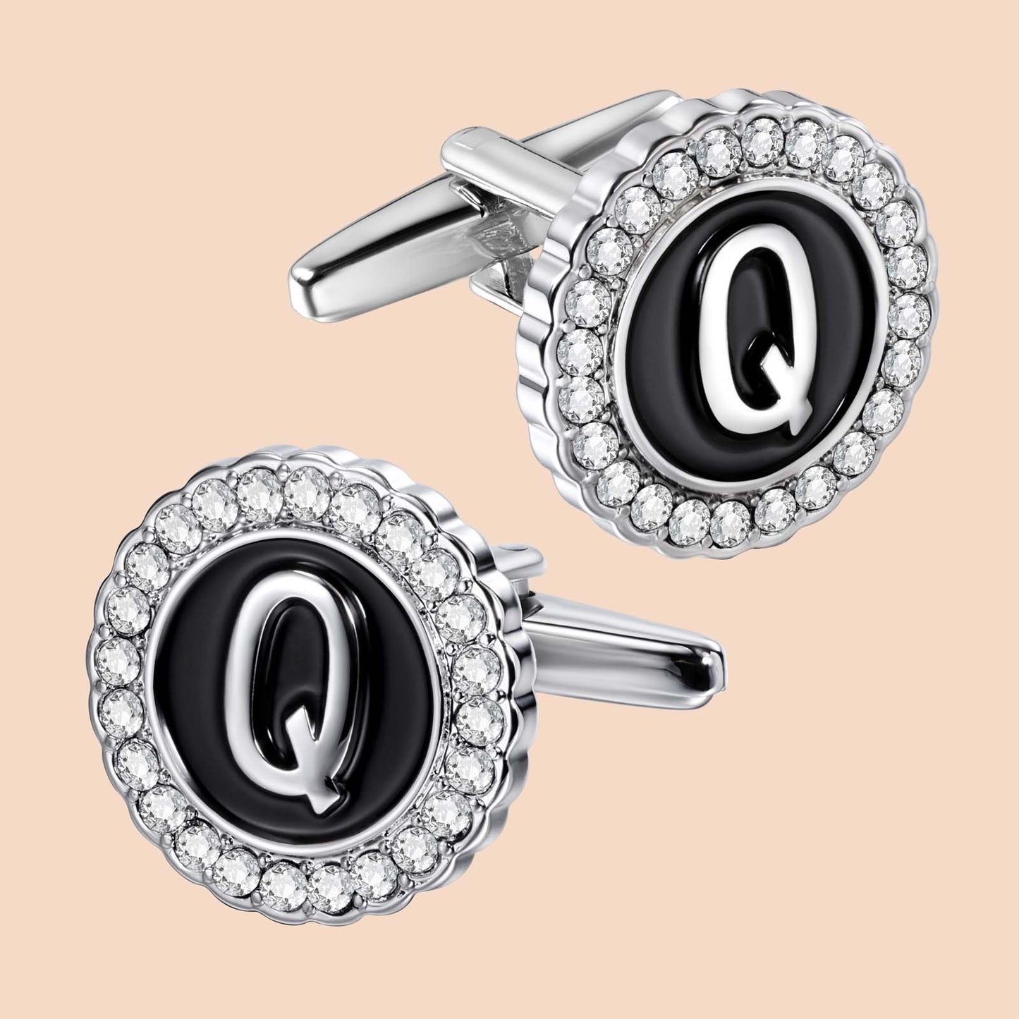 Gemelos con inicial en tono plateado HAWSON para hombre