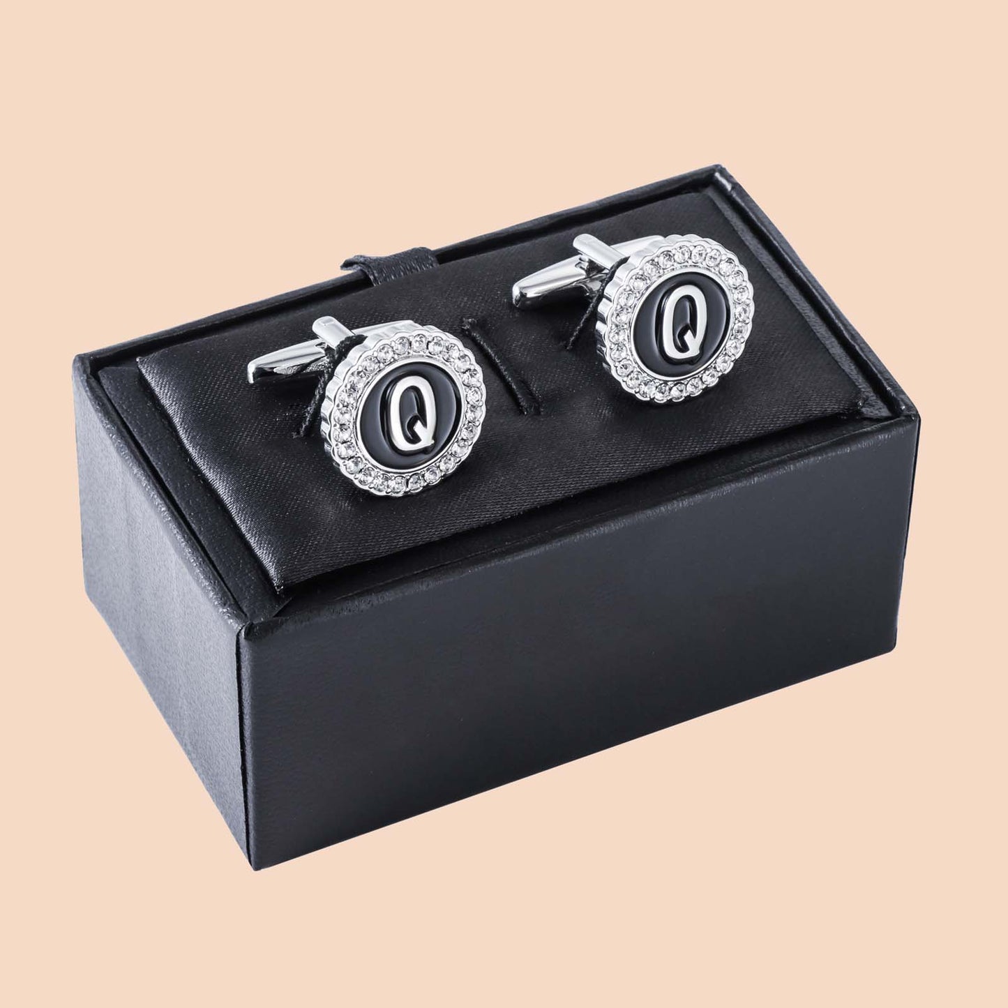 Gemelos con inicial en tono plateado HAWSON para hombre