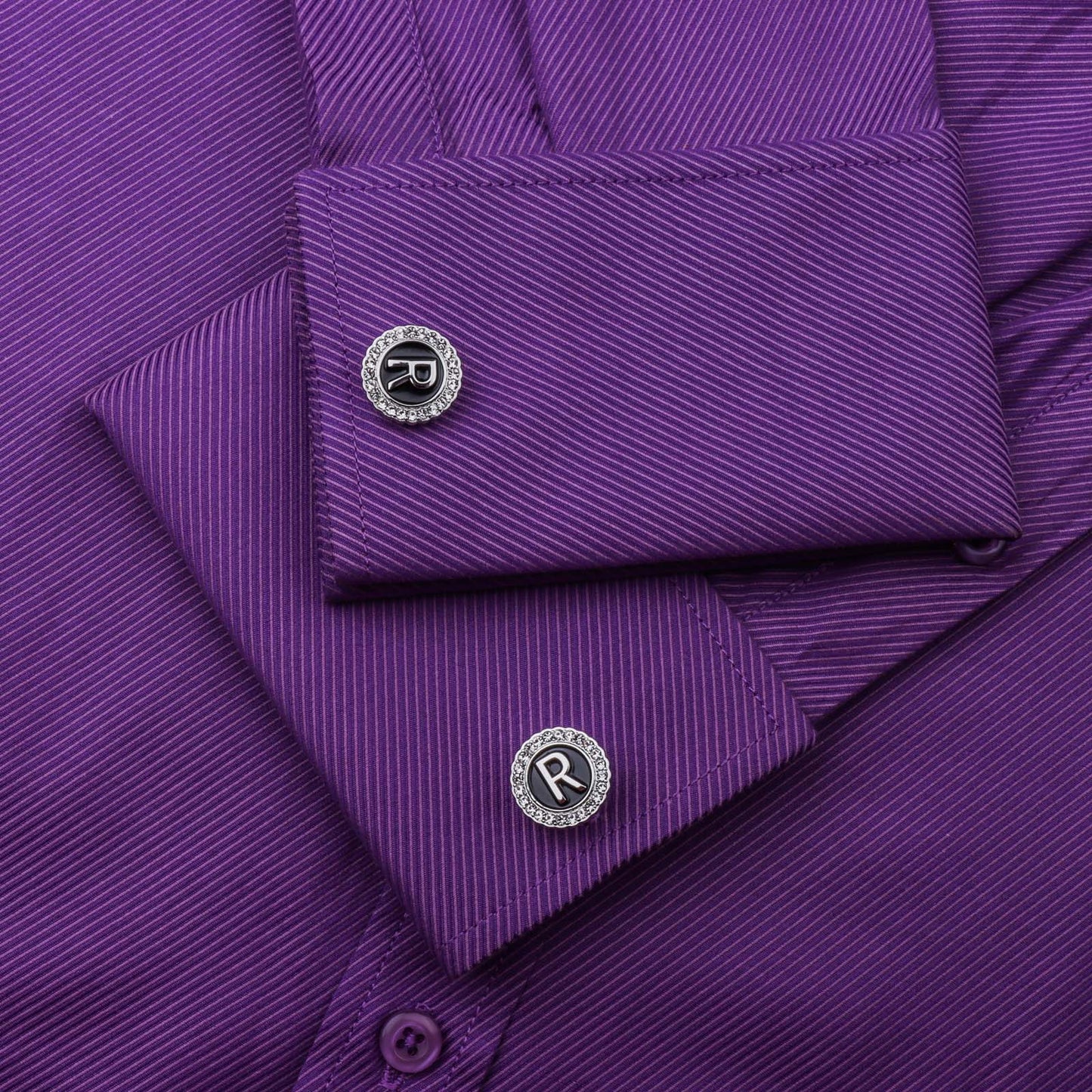 Gemelos con inicial en tono plateado HAWSON para hombre