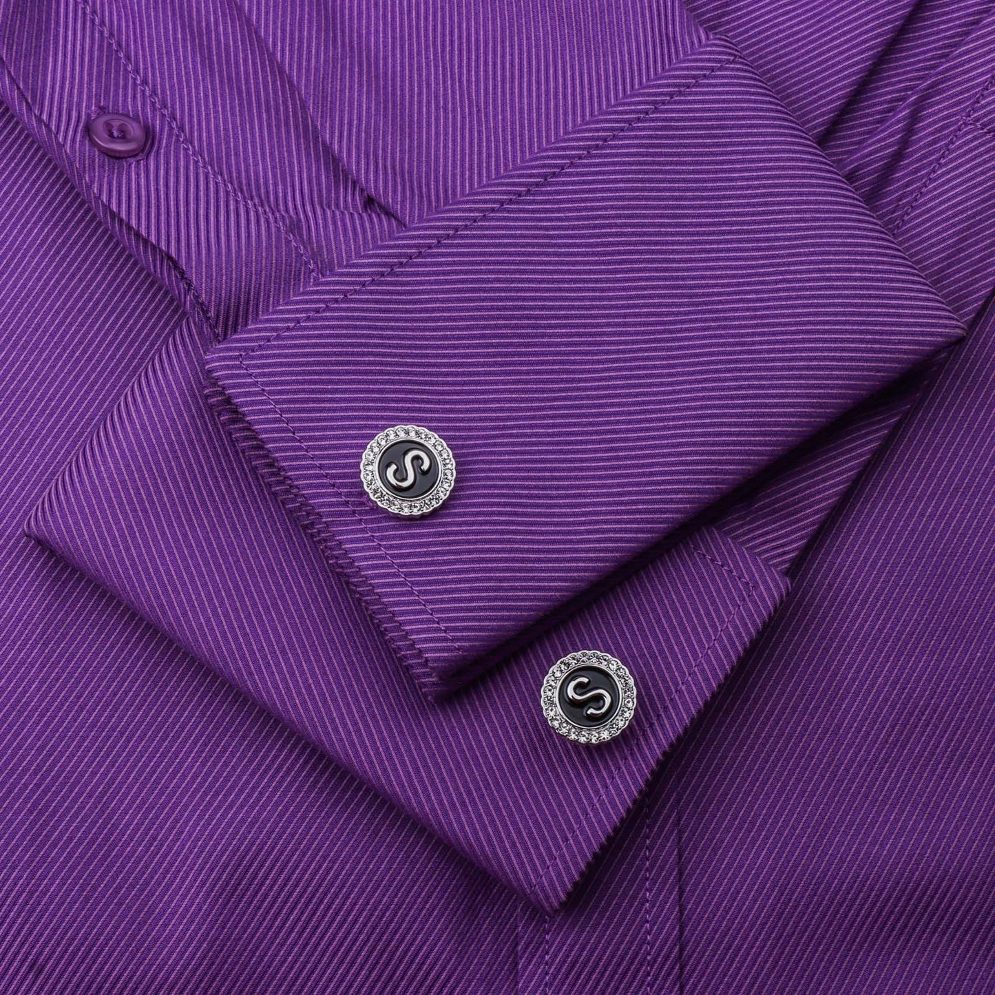 Gemelos con inicial en tono plateado HAWSON para hombre