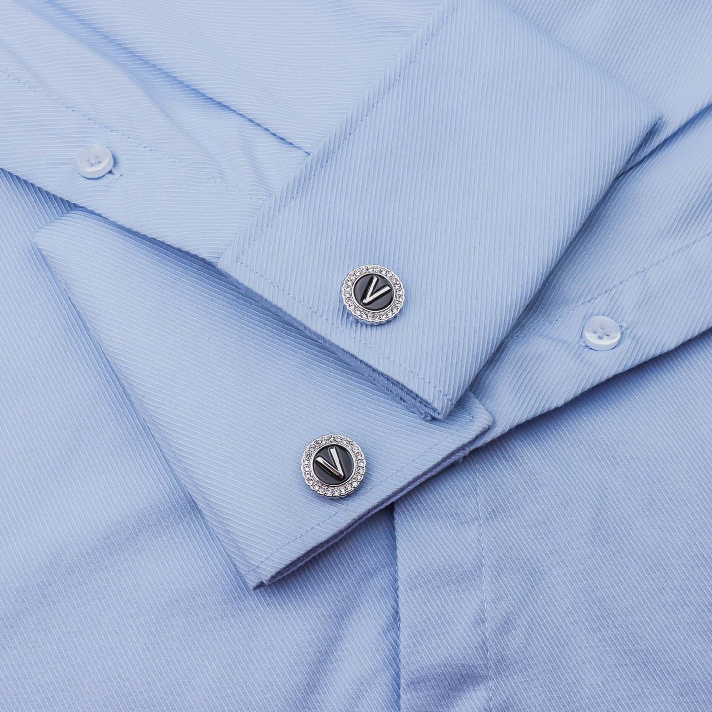 Gemelos con inicial en tono plateado HAWSON para hombre
