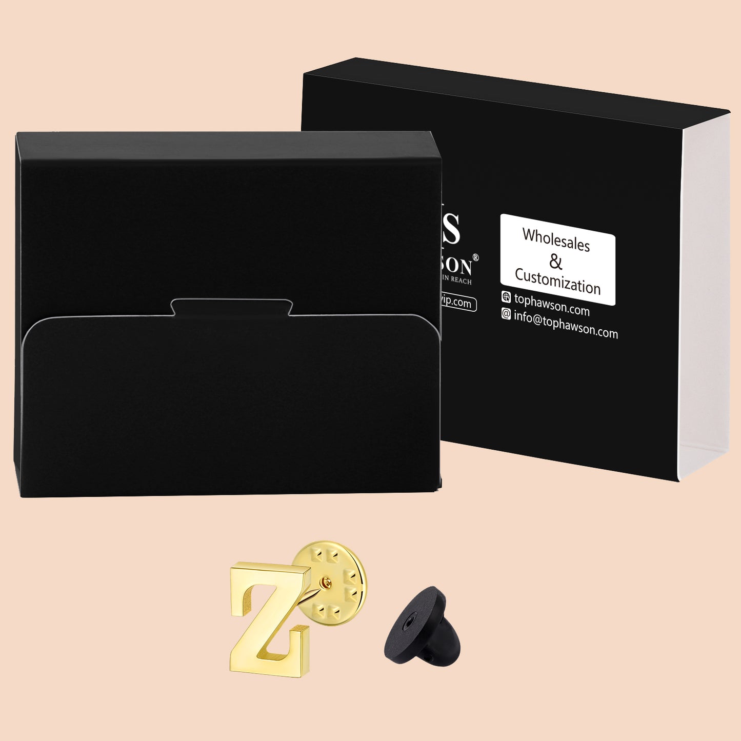 Pin de solapa con inicial en color dorado HAWSON para hombre