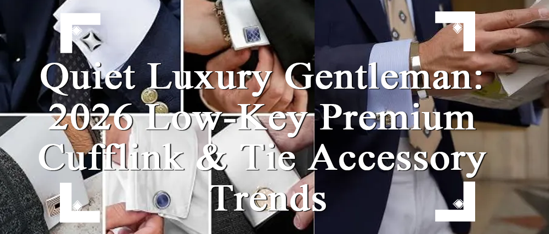 Quiet luxury cufflinks for men styled with formal shirts and suits for a refined 2026 menswear look